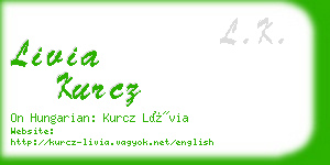 livia kurcz business card